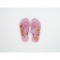 Rasteira Infantil Grendha Bela Cacau Floral 